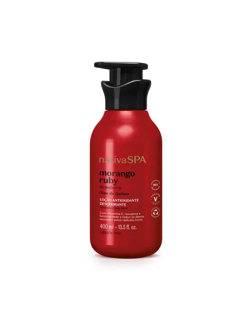 Lait corporel antioxydant Morango Ruby, Oboticario